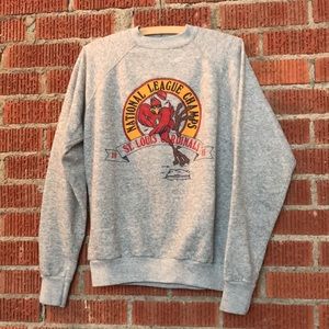 Vintage grey sports sweatshirt St. Louis Cardinals 1985